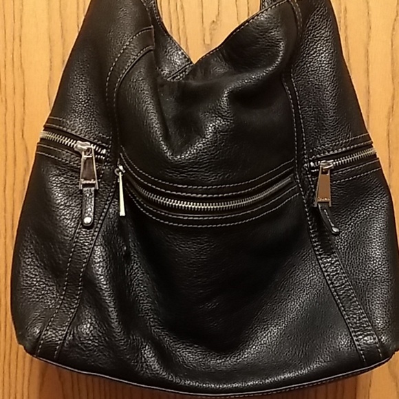 Tignanello black leather shoulder bag. - Picture 6 of 7